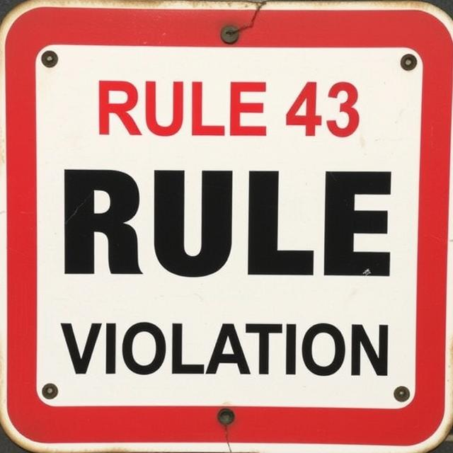 RULE 43 VIOLATION